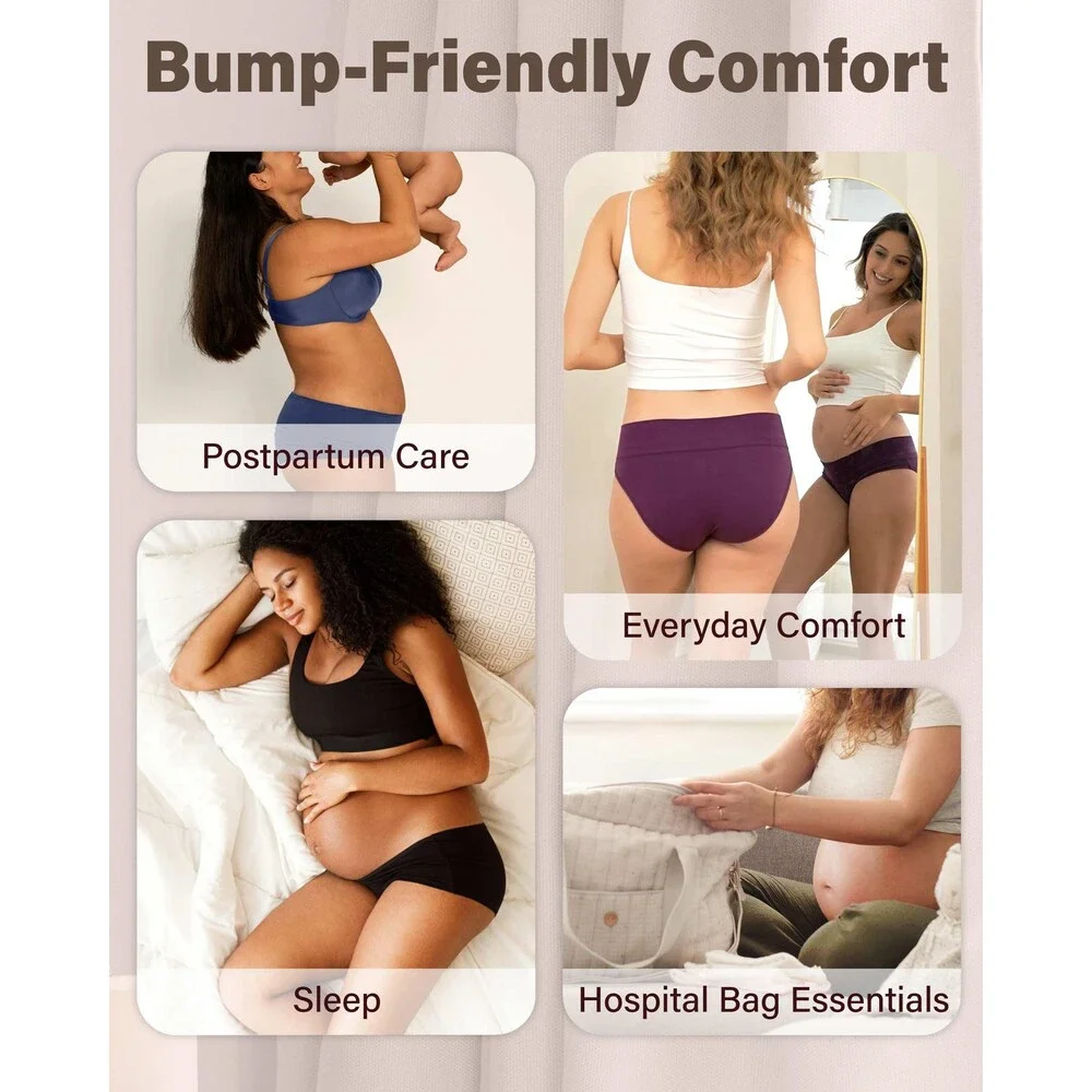 Intimate Portal Maternity Underwear Cotton Pregnancy Postpartum Panties Foldable